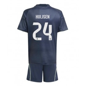 Dětské fotbalový komplet Real Madrid Dean Huijsen #24 Venkovní košile 2025-26 Krátkým Rukávem